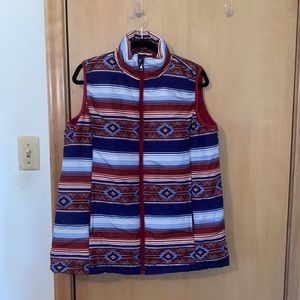 Cheekys XL red, blue and white Aztec vest